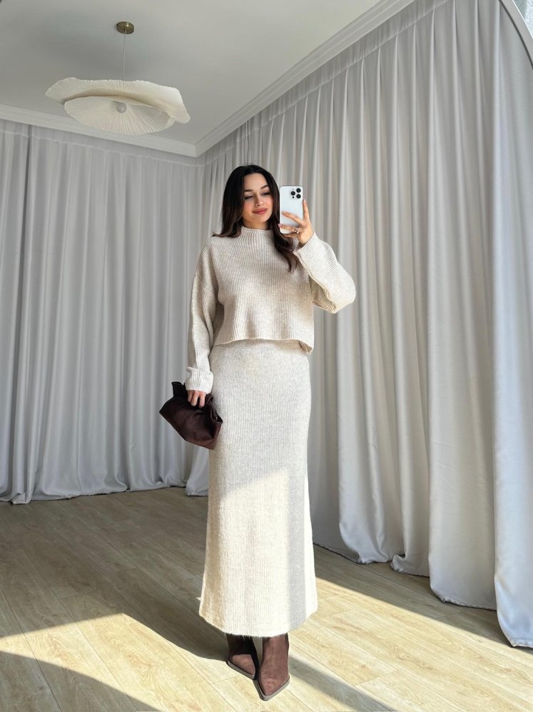 UPSET Triko Takım 8667 - Krem - Mooi Butik