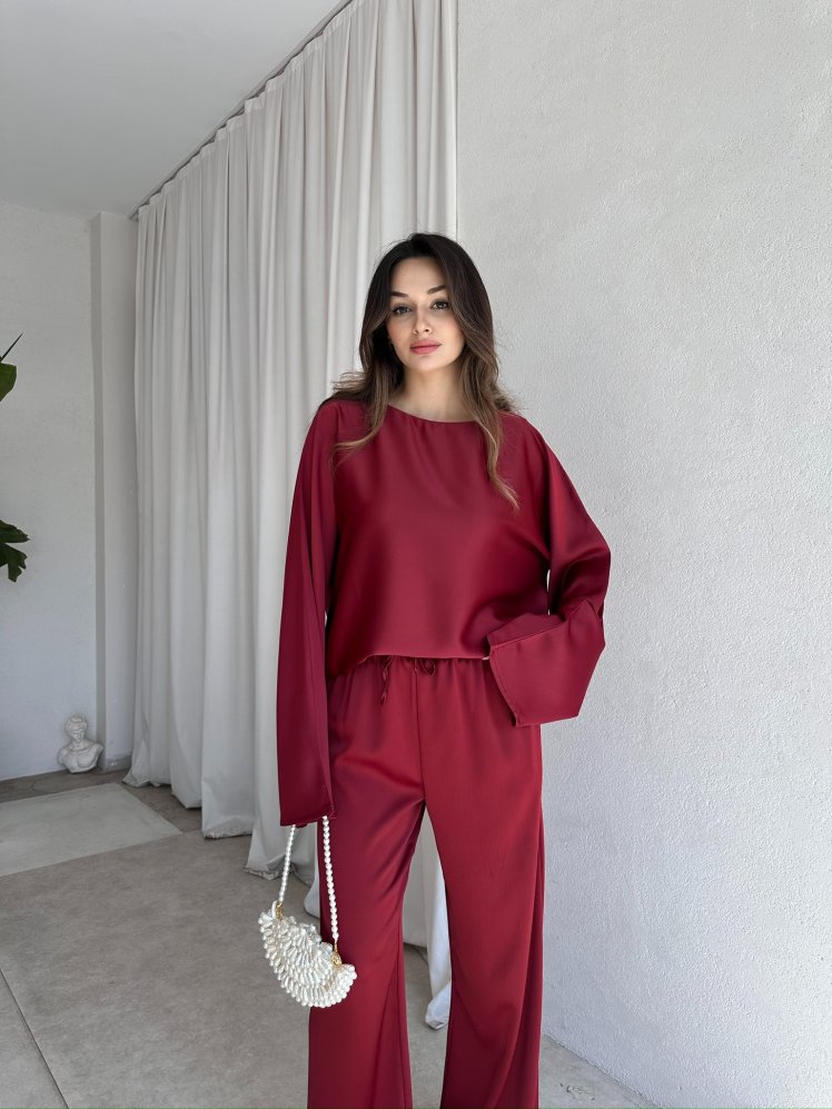 URBAN Takım 8113 - Bordo - Mooi Butik