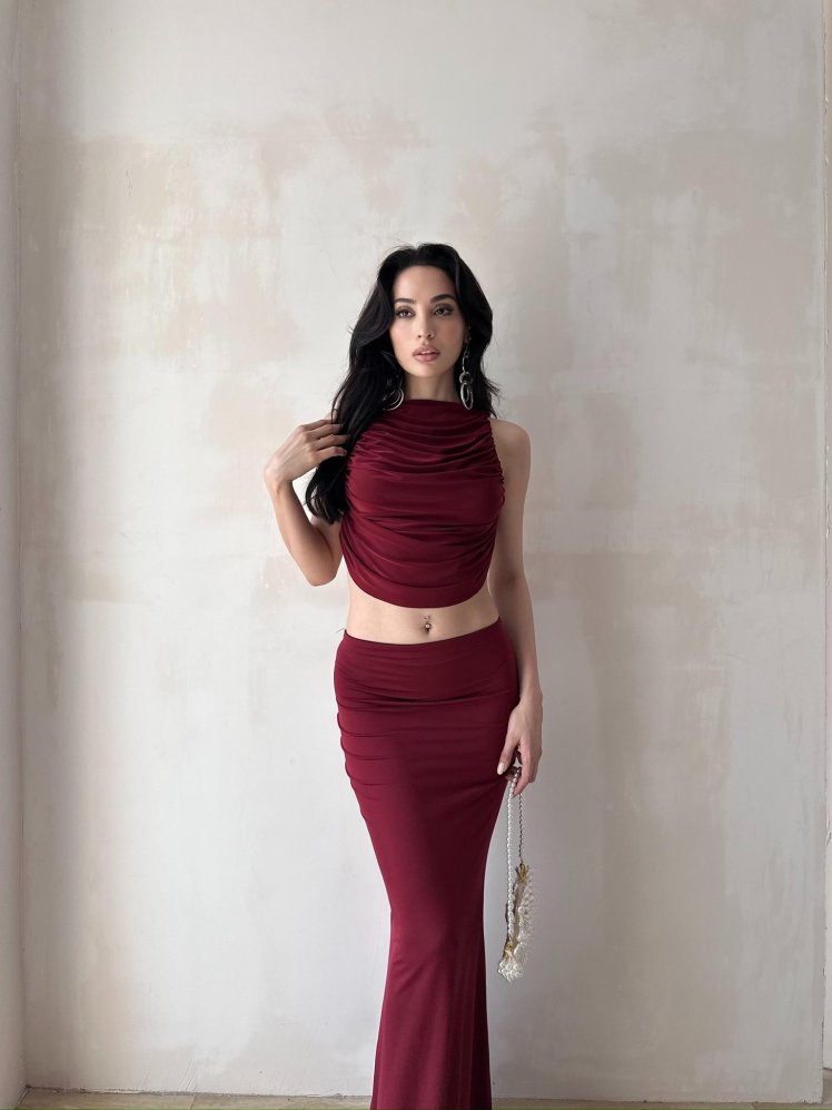 URLİKE Takım 0944 - Bordo - Mooi Butik