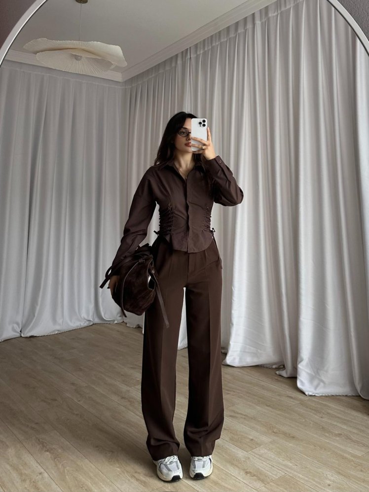 VENTO Pantolon 8386 - Kahverengi - Mooi Butik (1)