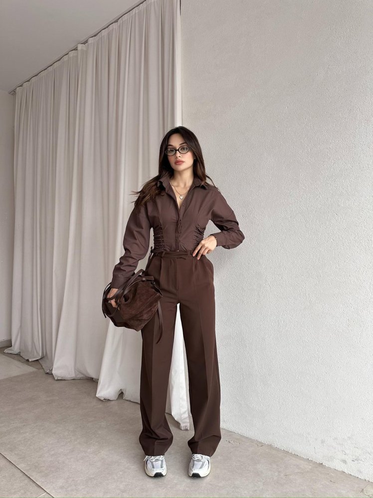 VENTO Pantolon 8386 - Kahverengi - Mooi Butik