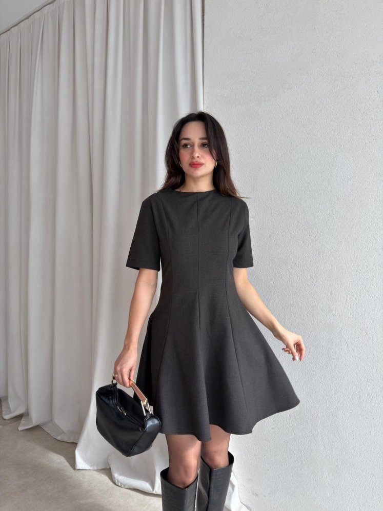 VERANKA Elbise 5648 - Antrasit - Mooi Butik