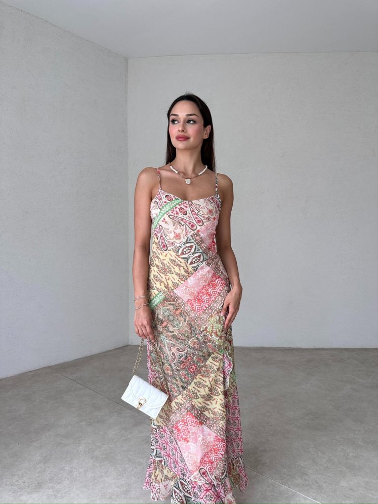 VİLOGE Maxi Elbise 4873 - Pudra - Mooi Butik