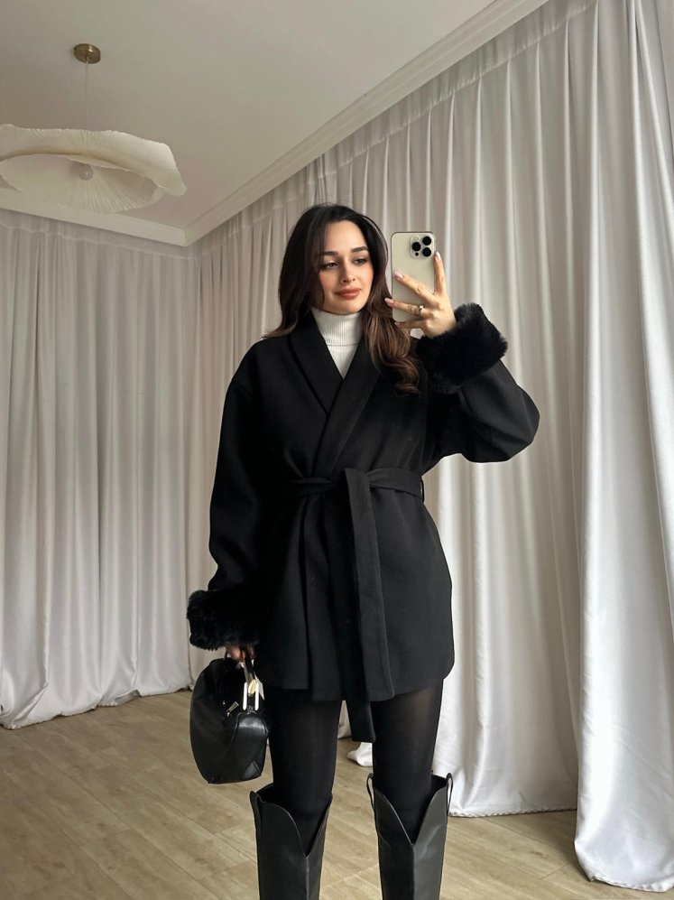 VİOREN Kaban 8721 - Siyah - Mooi Butik