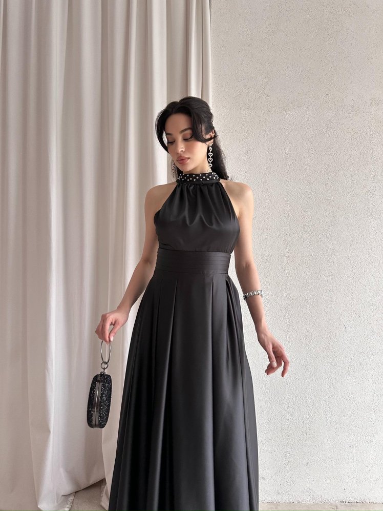 VİTO Maxi Elbise 7008 - Siyah - Mooi Butik