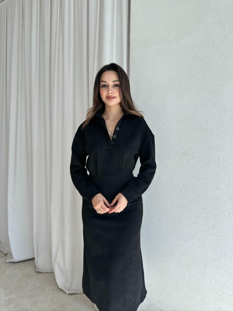 VİVA Midi Elbise 8620 - Siyah - Mooi Butik