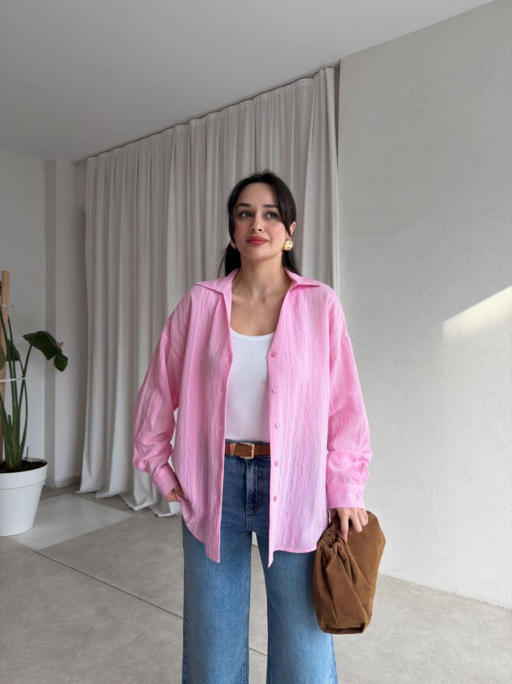 VUAL Gömlek 8888 - Pembe - Mooi Butik