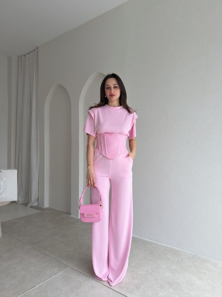 WALLET Üçlü Takım 5482 - Pembe - Mooi Butik