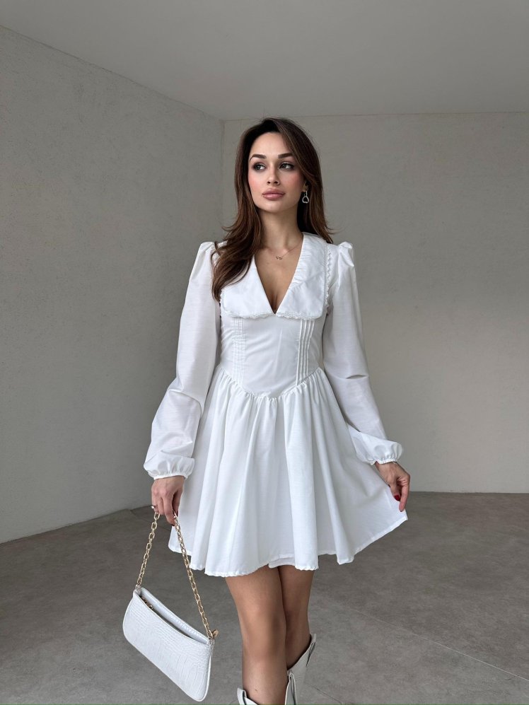 WANAS Mini Elbise 5811 - Beyaz - Mooi Butik