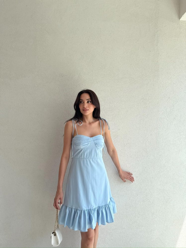 WESTON Mini Elbise 4903 - Mavi - Mooi Butik