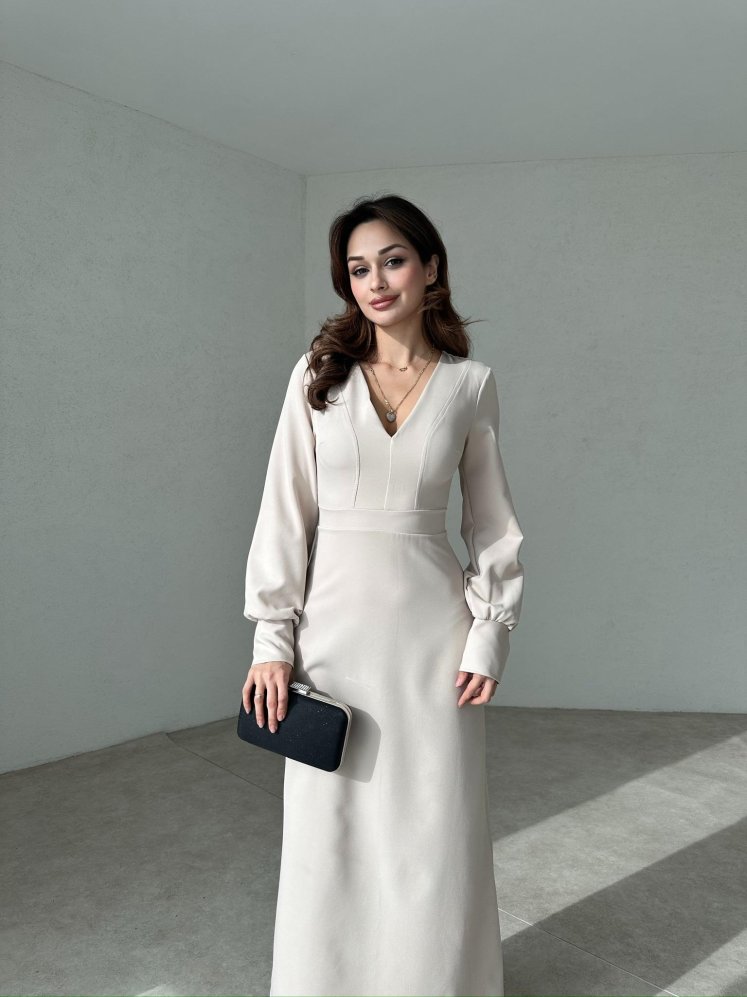 WİNSLOW Maxi Elbise 4988 - Krem - Mooi Butik