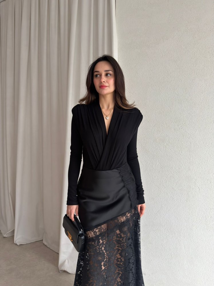 WOEN Bodysuit 8469 - Siyah - Mooi Butik