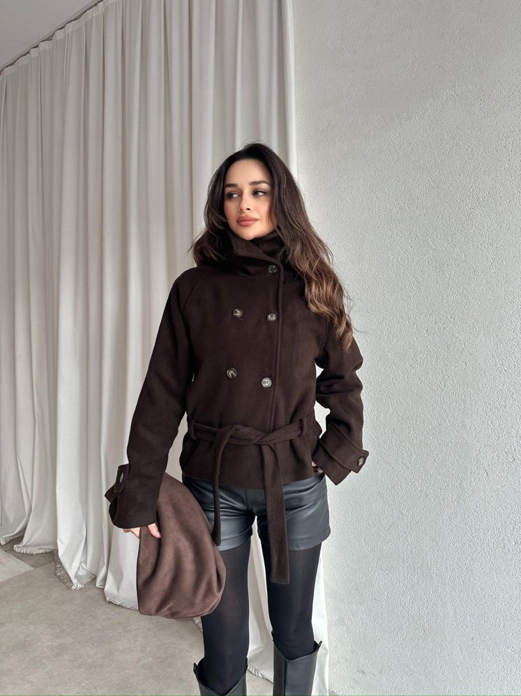 WOLDE Kuşaklı Ceket 8784 - Acı Kahve - Mooi Butik