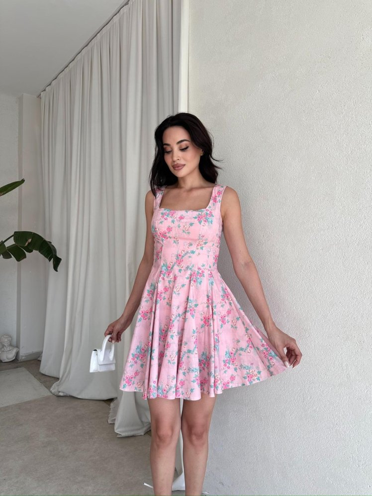 YODA Mini Elbise 8082 - Pembe - Mooi Butik