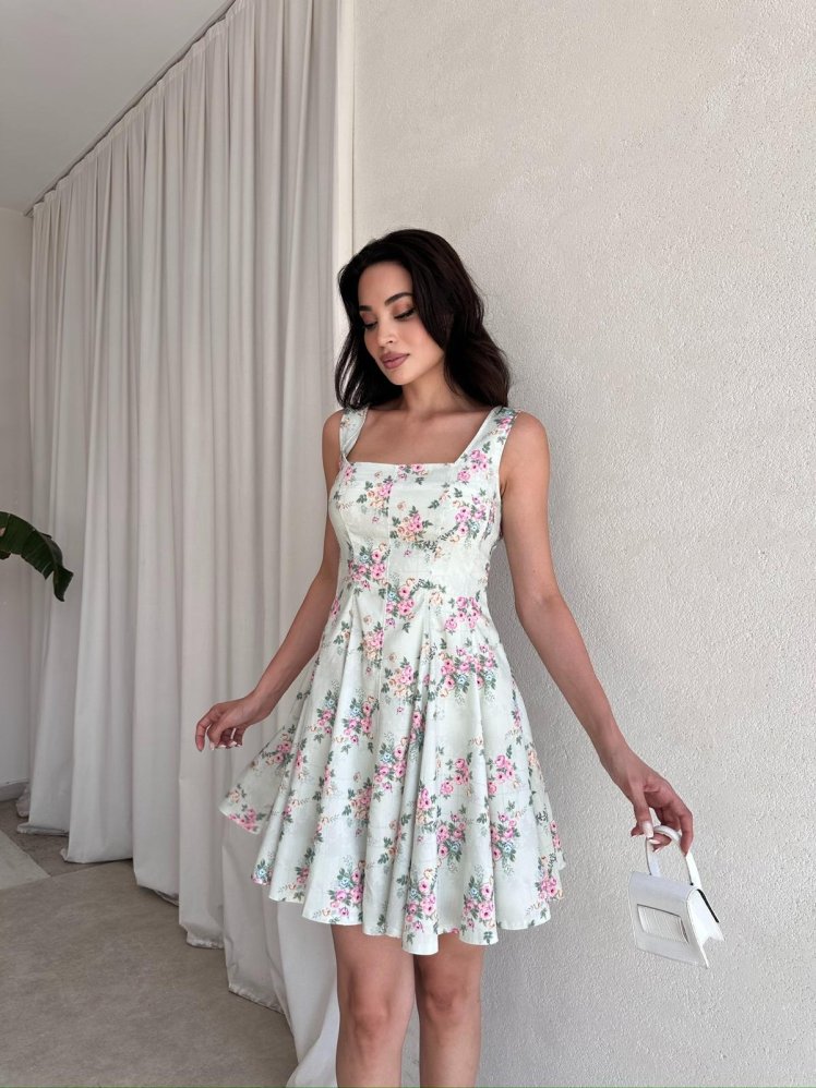 YODA Mini Elbise 8082 - Bebe Mavi - Mooi Butik