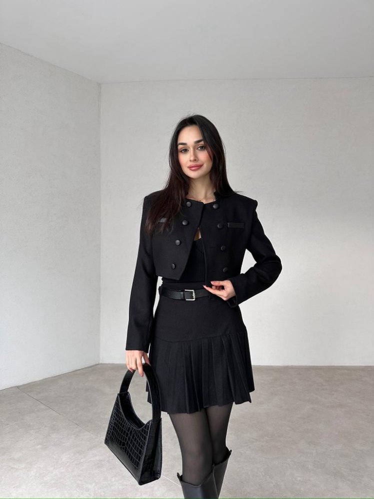 Yünefekt Kumaş ZEEMAN Takım 7856 - Siyah - Mooi Butik