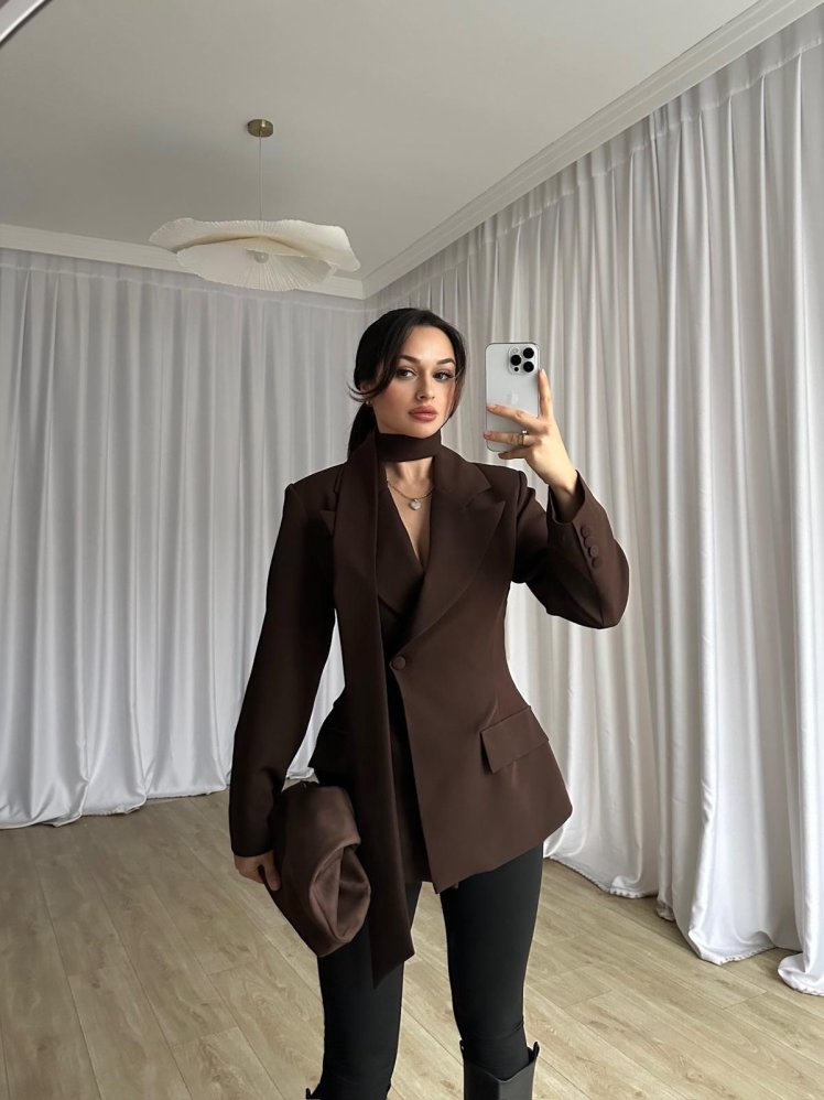 ZEGNA Şallı Ceket 8370 - Acı Kahve - Mooi Butik