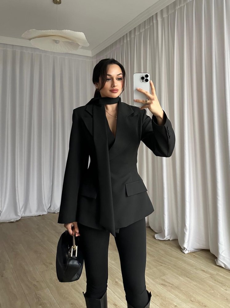 ZEGNA Şallı Ceket 8370 - Siyah - Mooi Butik