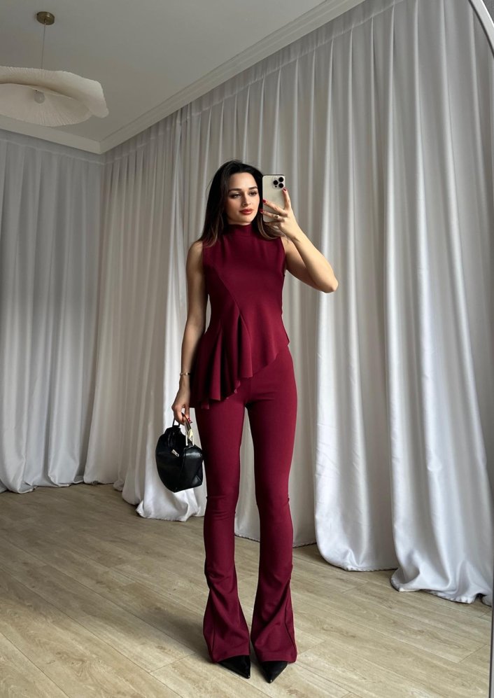 ZENO Takım 8692 - Bordo - Mooi Butik