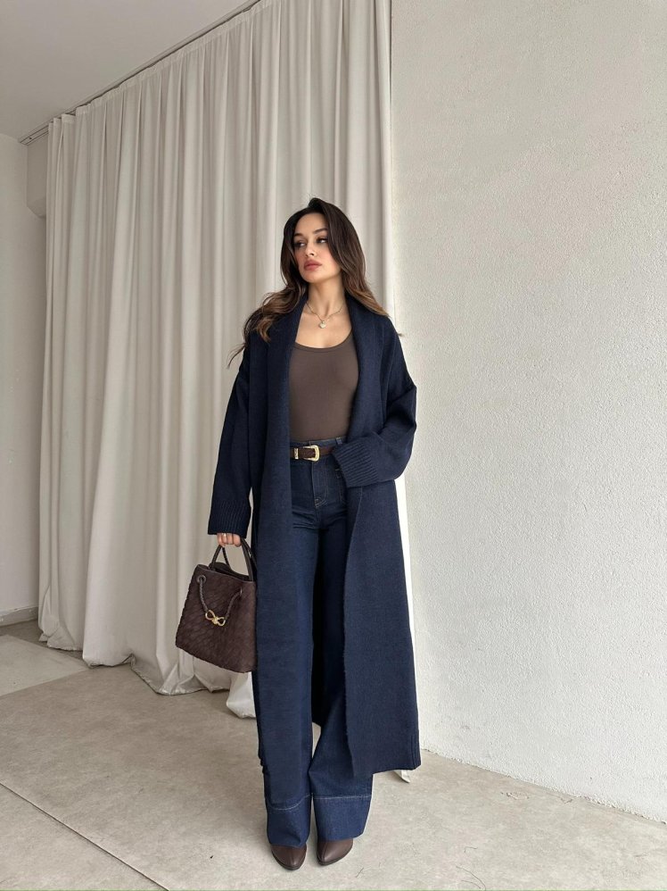 ZEON Hırka 8431 - Lacivert - Mooi Butik