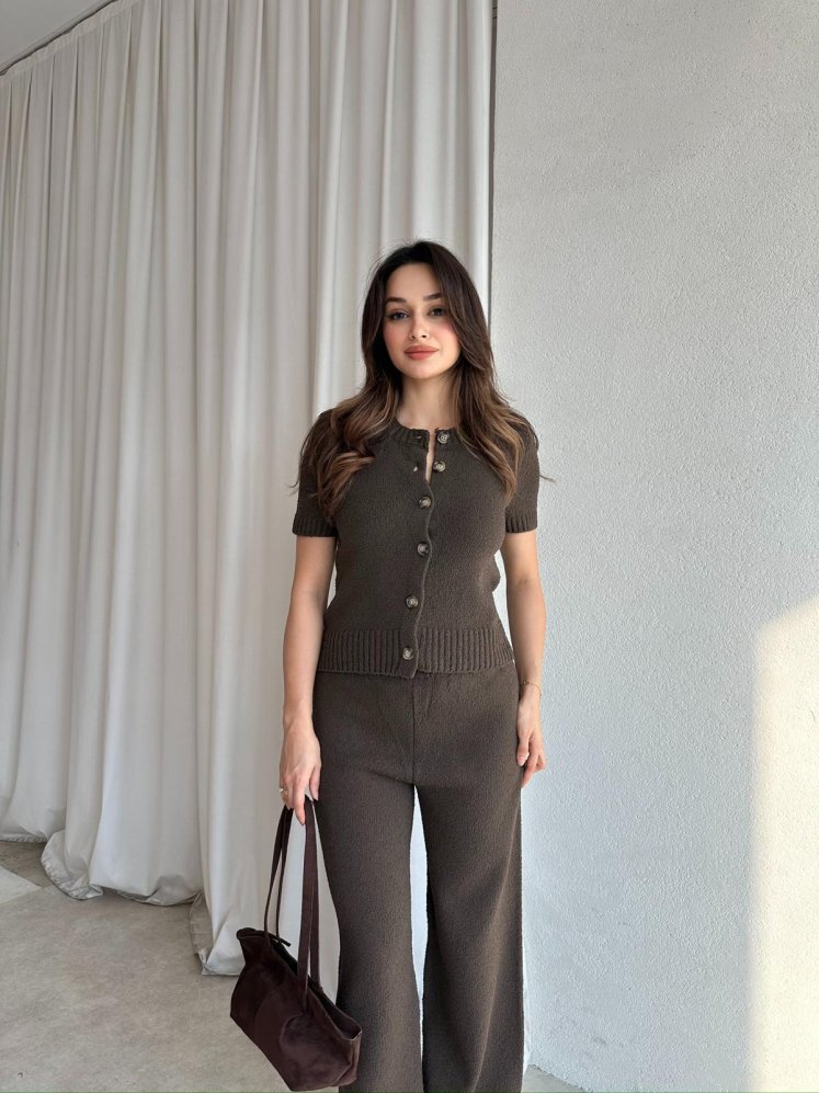 ZEUS Triko Takım 8681 - Kahverengi - Mooi Butik