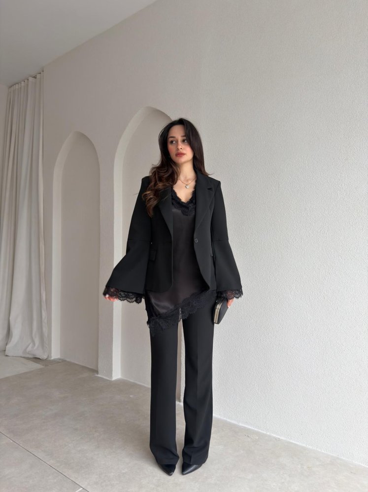 ZOEY Üçlü Takım 6881 - Siyah - Mooi Butik